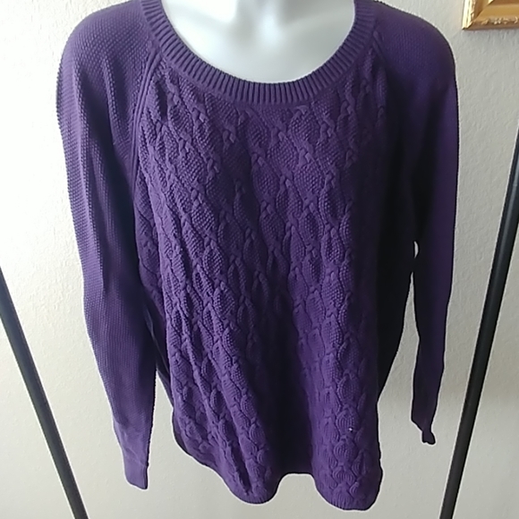 NWT Wendy Williams Purple Knit Sweater 3X NWT - Picture 1 of 3